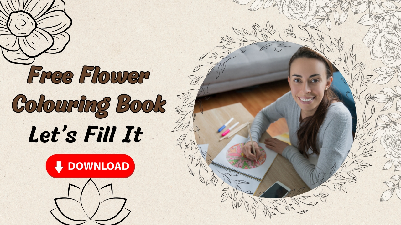 flower coloring PDF